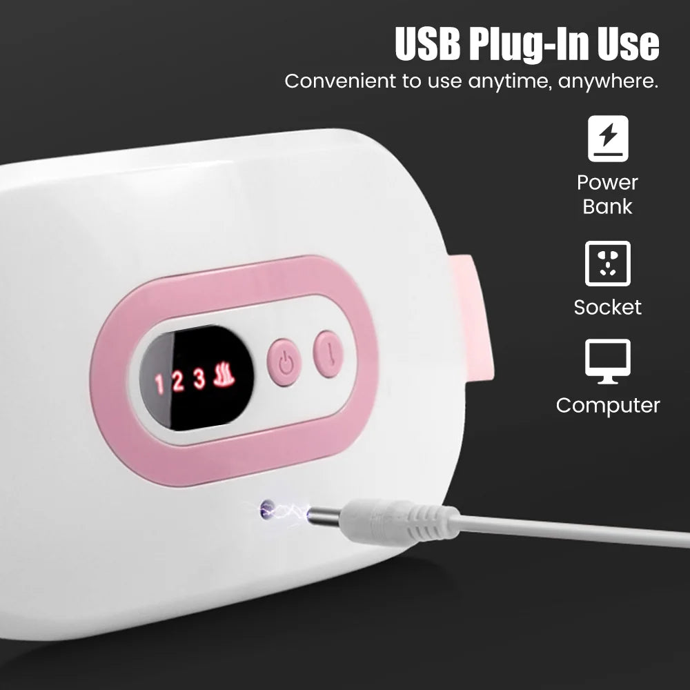 Menstrual Pain Relief Abdomen Heating Massager Electric Warm Palace Belt Women Vibrating Massage For Uterus Period Cramp Relief| |   - AliExpress